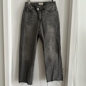 Madewell grey Curvy 90s Straight jeans